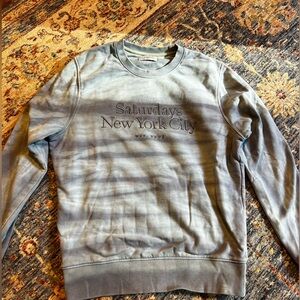 Saturdays New York City blue Tie-Dye crewneck sweatshirt size small